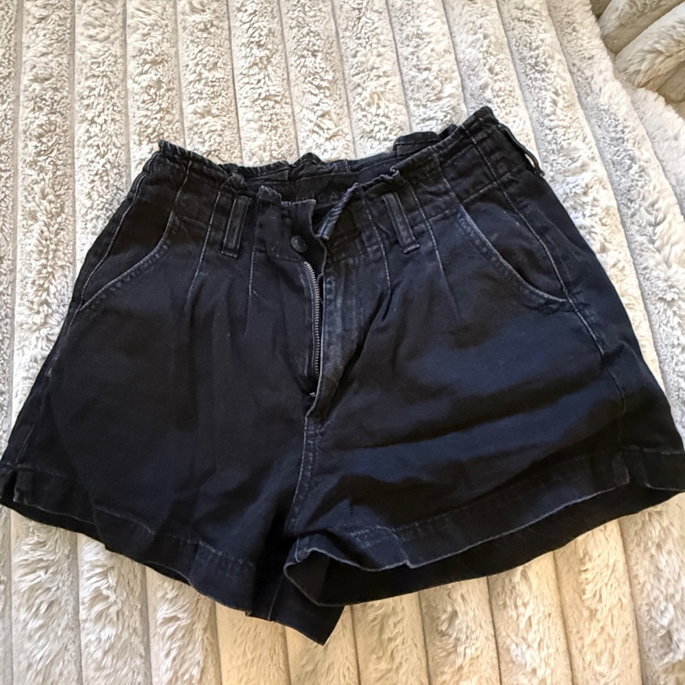 American Eagle High Waist Stretch Black Shorts